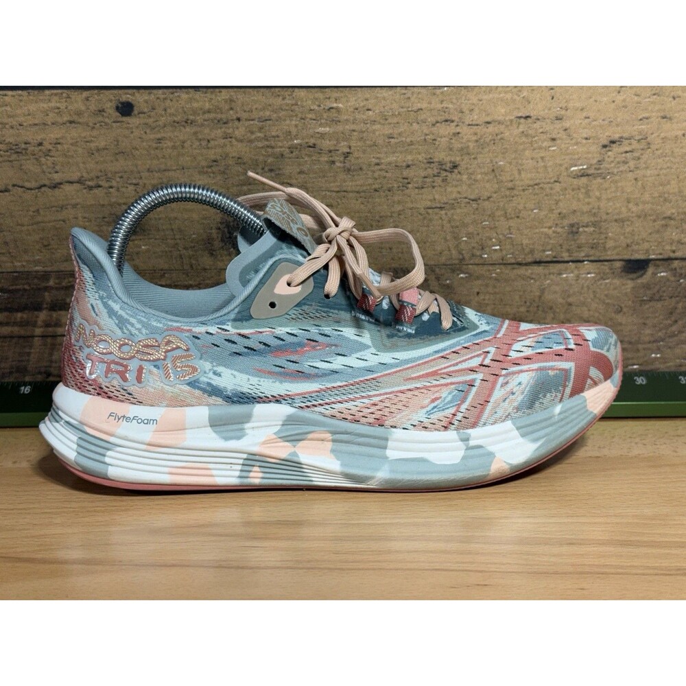 Asics Women's Running Shoe in Light Blue and Peach